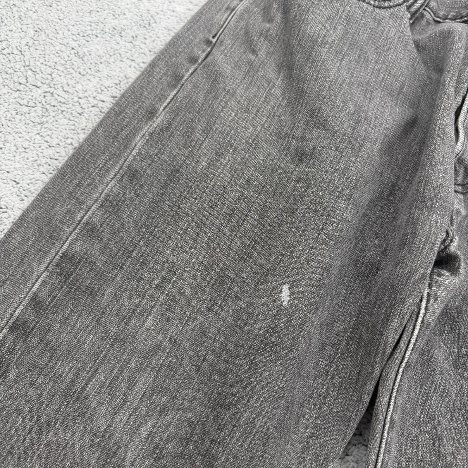 Levis 501 Jeans Mens 33×31 Gray Black Button Fly Straight Denim Pants Cotton