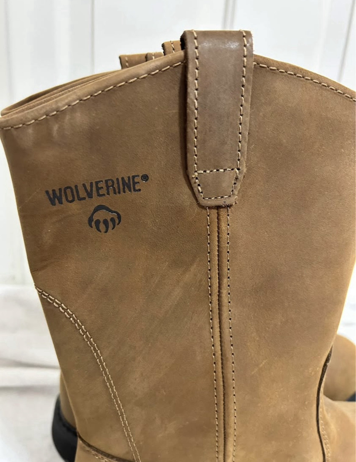 Wolverine Wellington Steel Toe Men’s Brown Leather Work Western Boots – Size 12