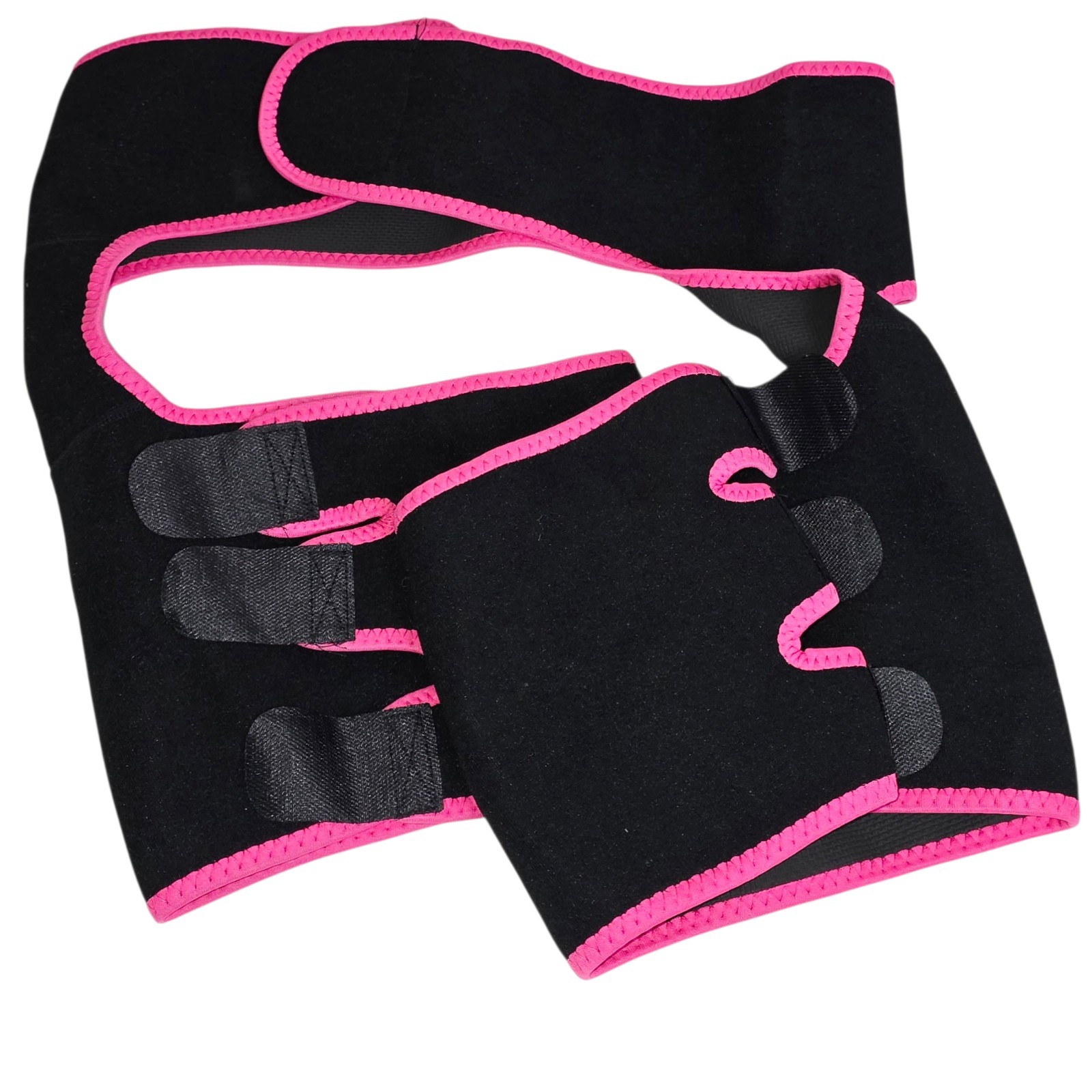 Waist and Thigh Trainer Butt Lifter Neoprene Hip Raise Thigh Black Pink Size XL