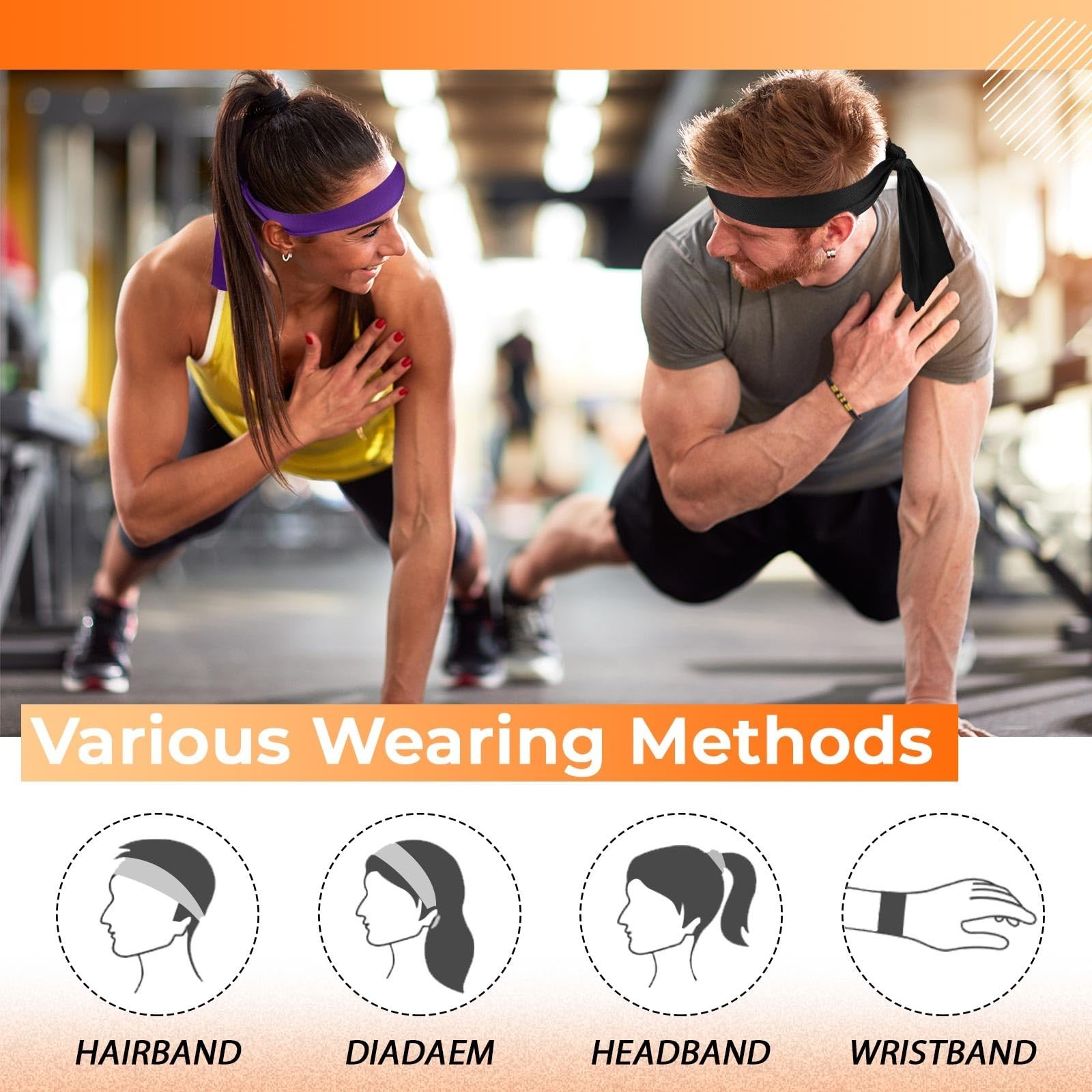 50 Pcs Head Tie Headbands for Men & Women – Ninja Karate Athletic Sweatbands for