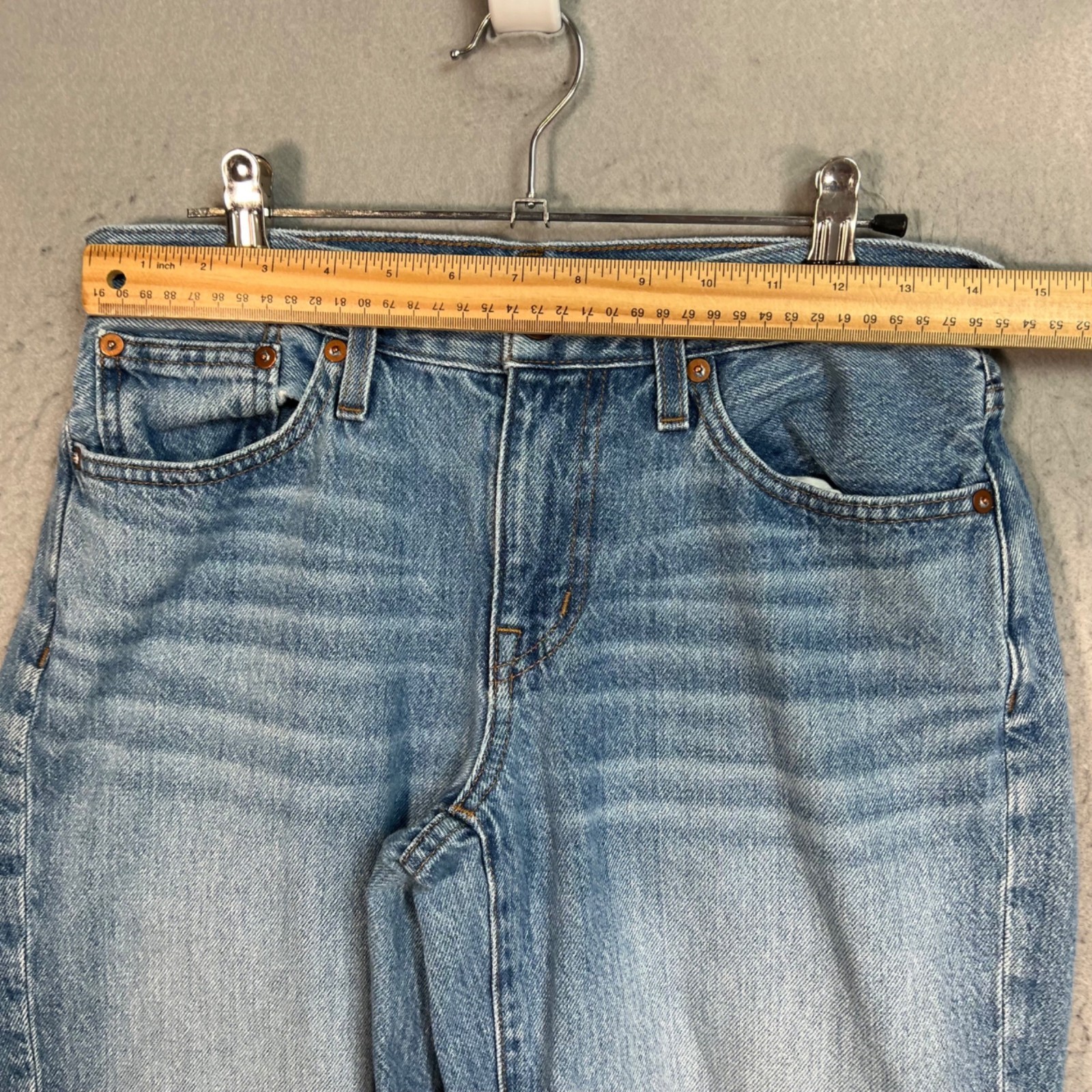 Madewell Womens Size 25P The Slouchy Boyjean Light Wash Denim Blue Jeans