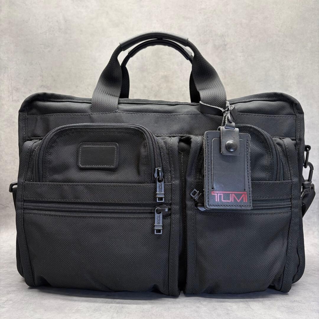 TUMI USA Made Red Tag Expandable 2 Way Briefcase Ballistic Nylon Authentic