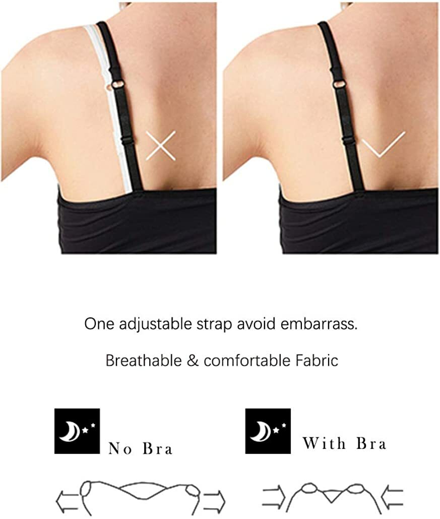 Women Fashion Swing Flowy Cami with Built in Bra Seamless Strap Tank Top Vest US
