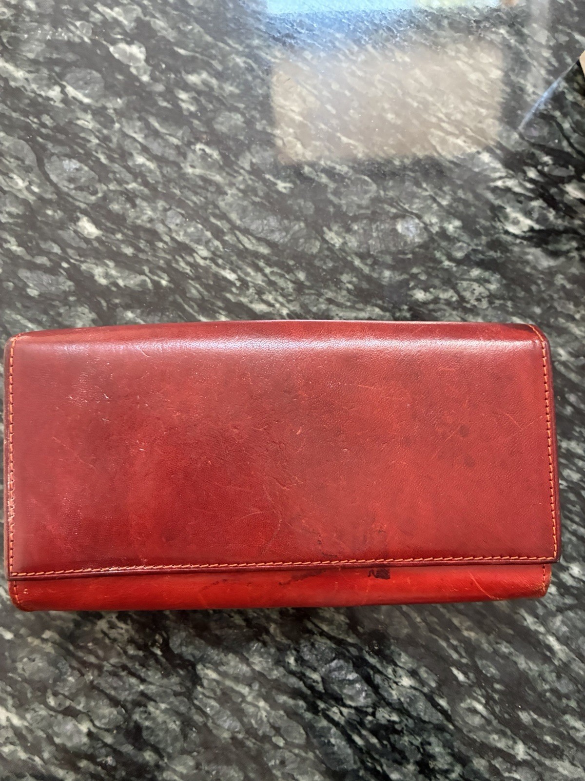 Handmade Italian Leather Red Vera Pelle Wallet