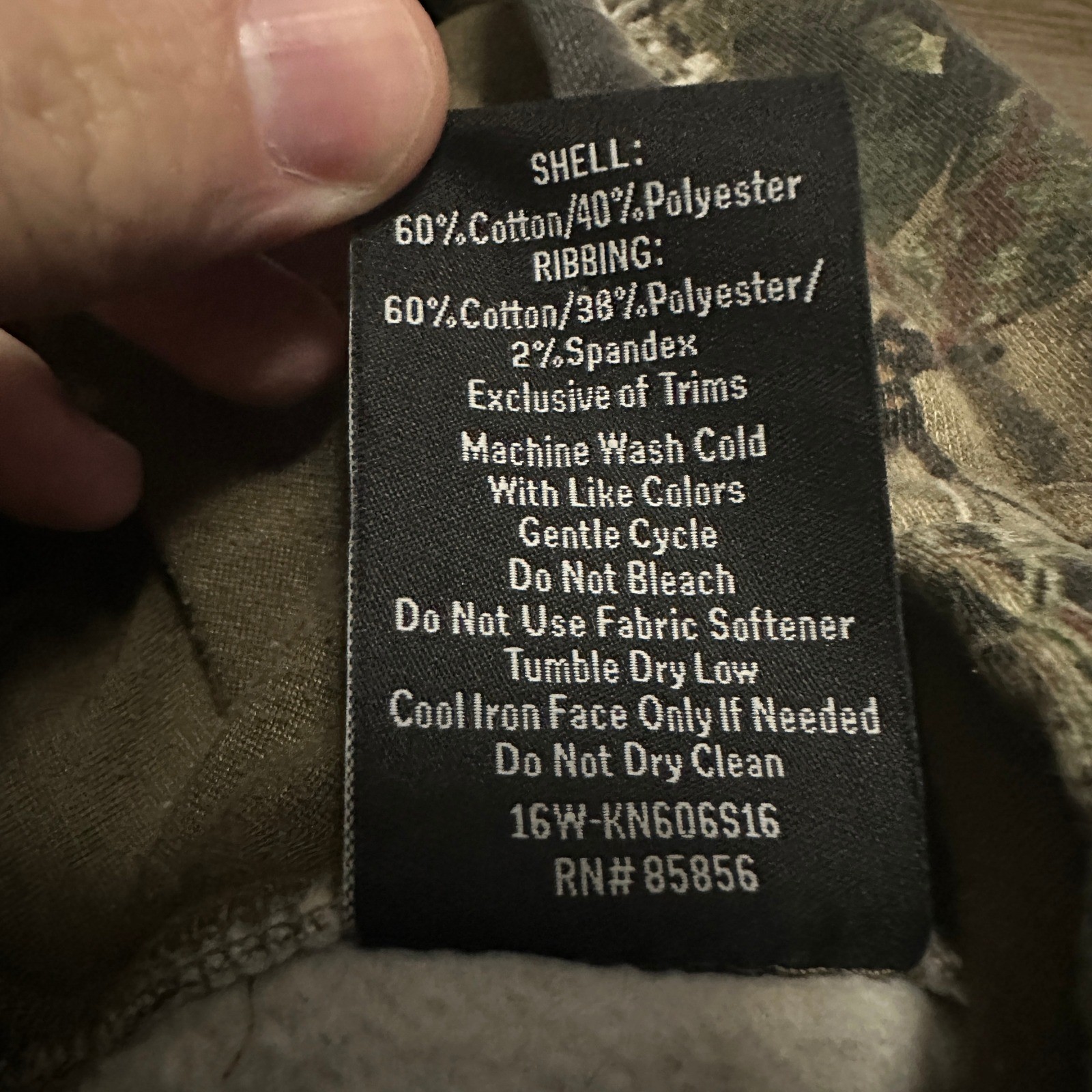 Gander Mountain Mens Mossy Oak Camo Hoodie Sweatshirt Large 16W-KN606S16