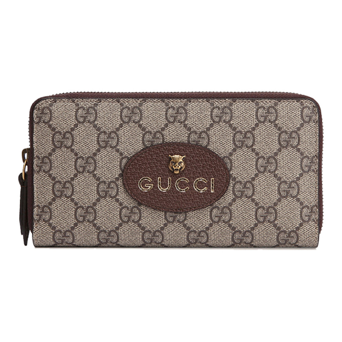Gucci canvas and leather wallet handbag brown 7.48×0.98×3.9 in