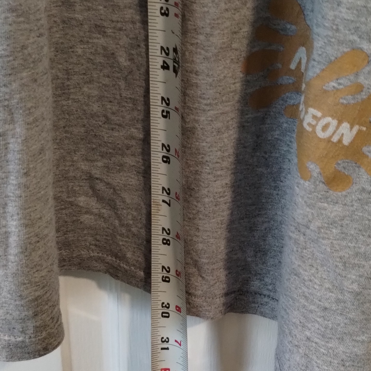 Nickelodeon Gray Graphic Logo Print Crew Neck Tee Shirt 2X. (A41)