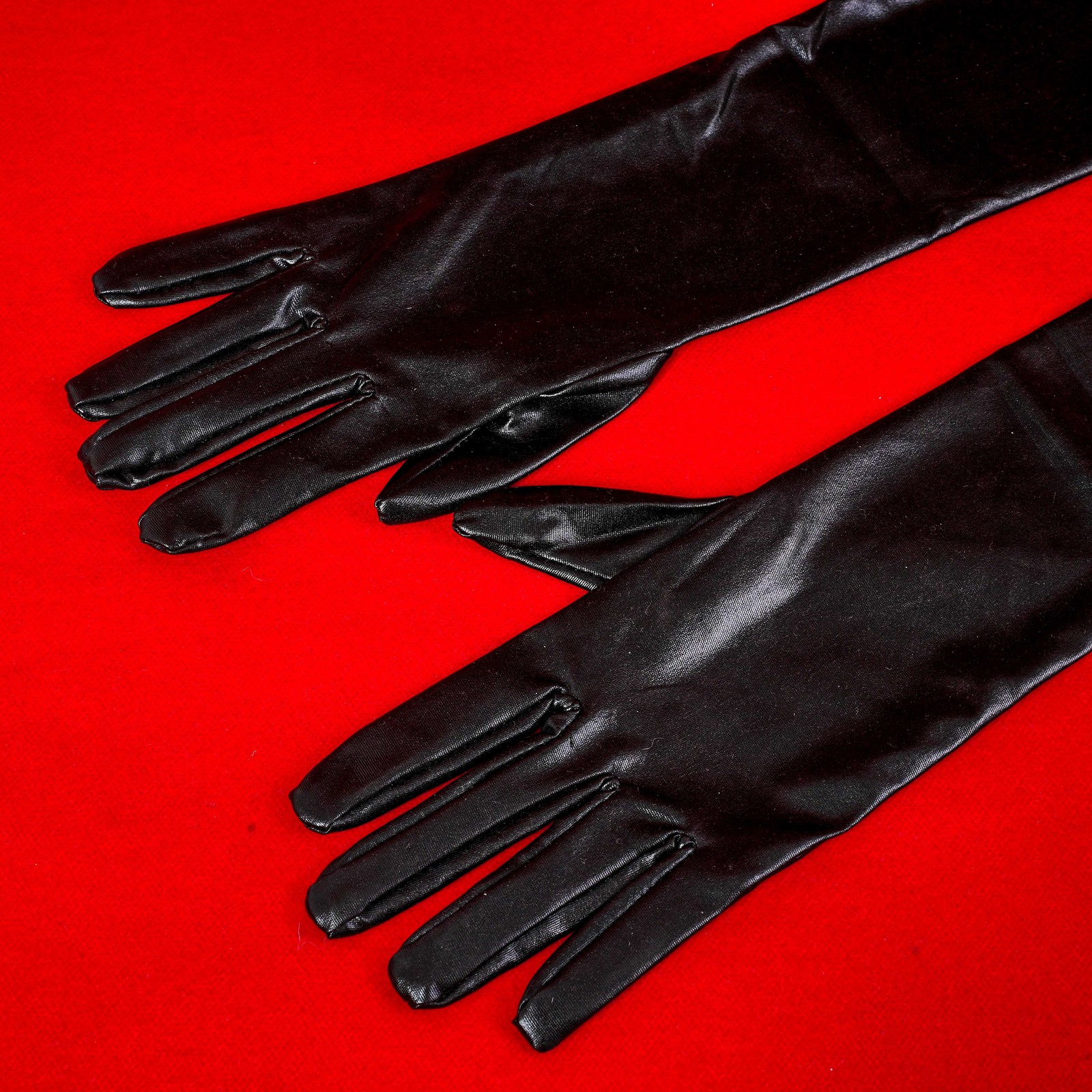 Patent Leather Wet Look Arm Length Gloves Opera Gloves Woman Roleplay Woman New