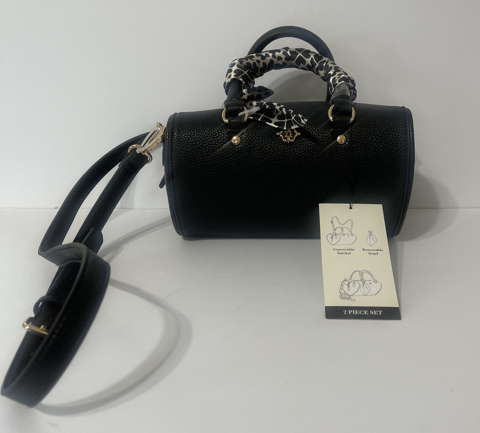 Nanette Lepore Heart Pattern Scarf Heart Shaped Colette Satchel Crossbody Purse