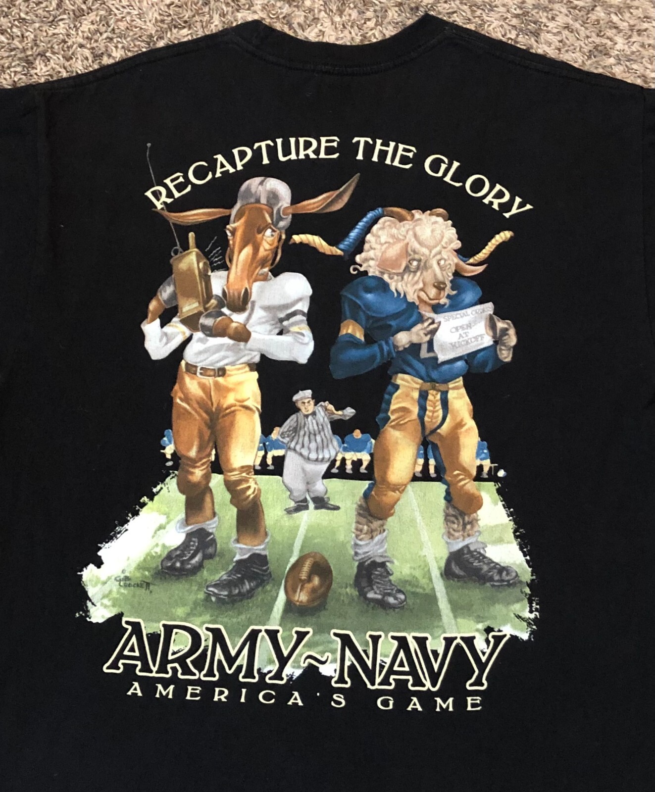 Army vs. Navy Football Game Official 2010 Recapture The Glory Men’s T-Shirt L