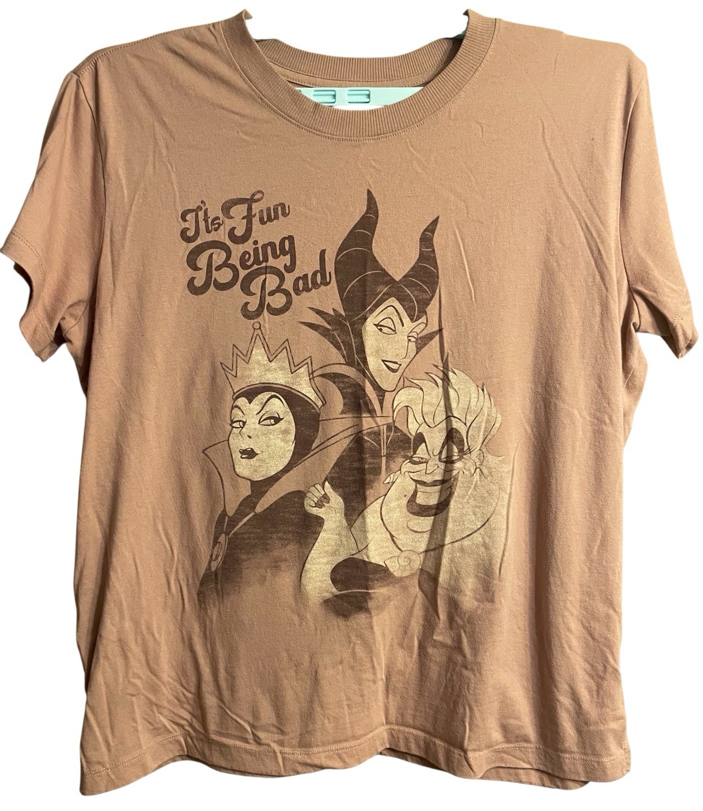 Womens Disney XL Villains Its Fun Being Bad Lightweight T-Shirt Faded Rose
