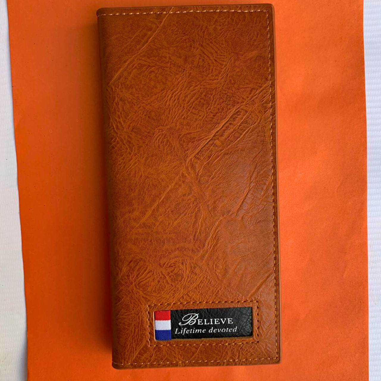 Men’s Long Checkbook Wallet – Genuine Leather RFID Card Holder, Full Bill Wallet