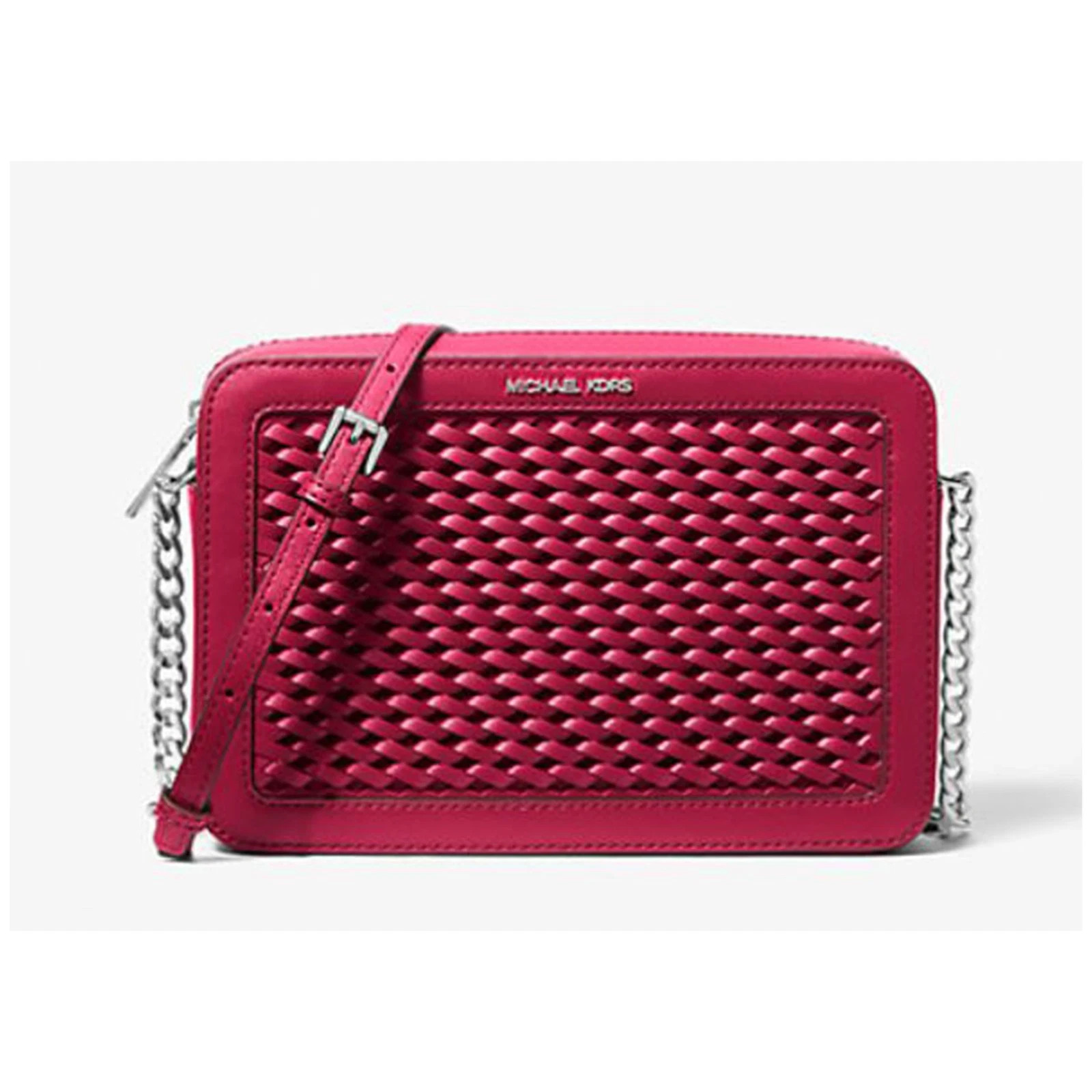 Michael Kors Large Crossbody Bag Handbag Purse Messenger Shoulder Dark Raspberry