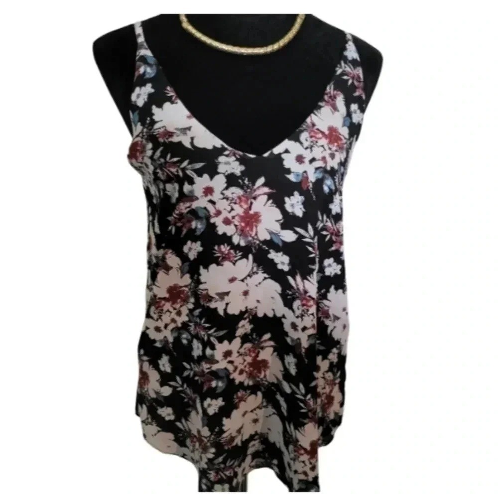 Kismet Floral Spaghetti Strap Tank Size S