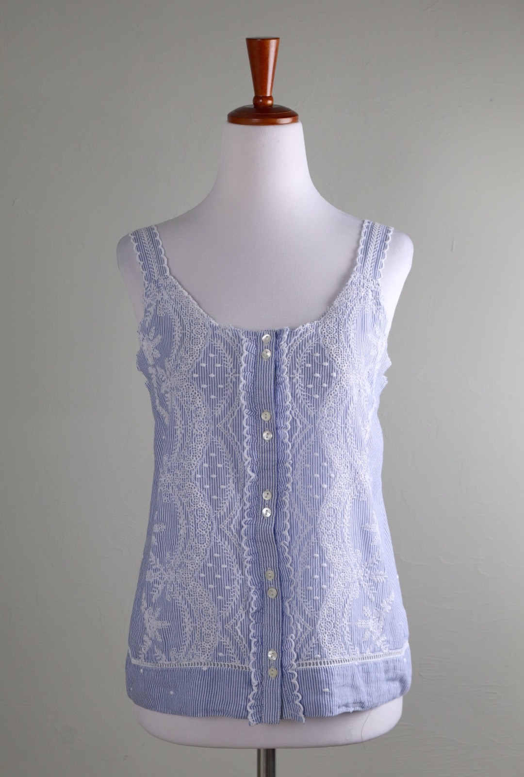 SUNDANCE Catalog NWT Lea Kerchief Camisole Embroidered Eyelet Tank Top Size XS