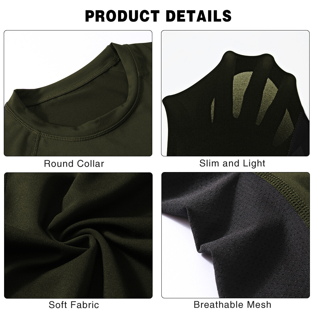 6 Pack/Set Compression Shirts for Men Long Sleeve Athletic Base Layer Undershirt