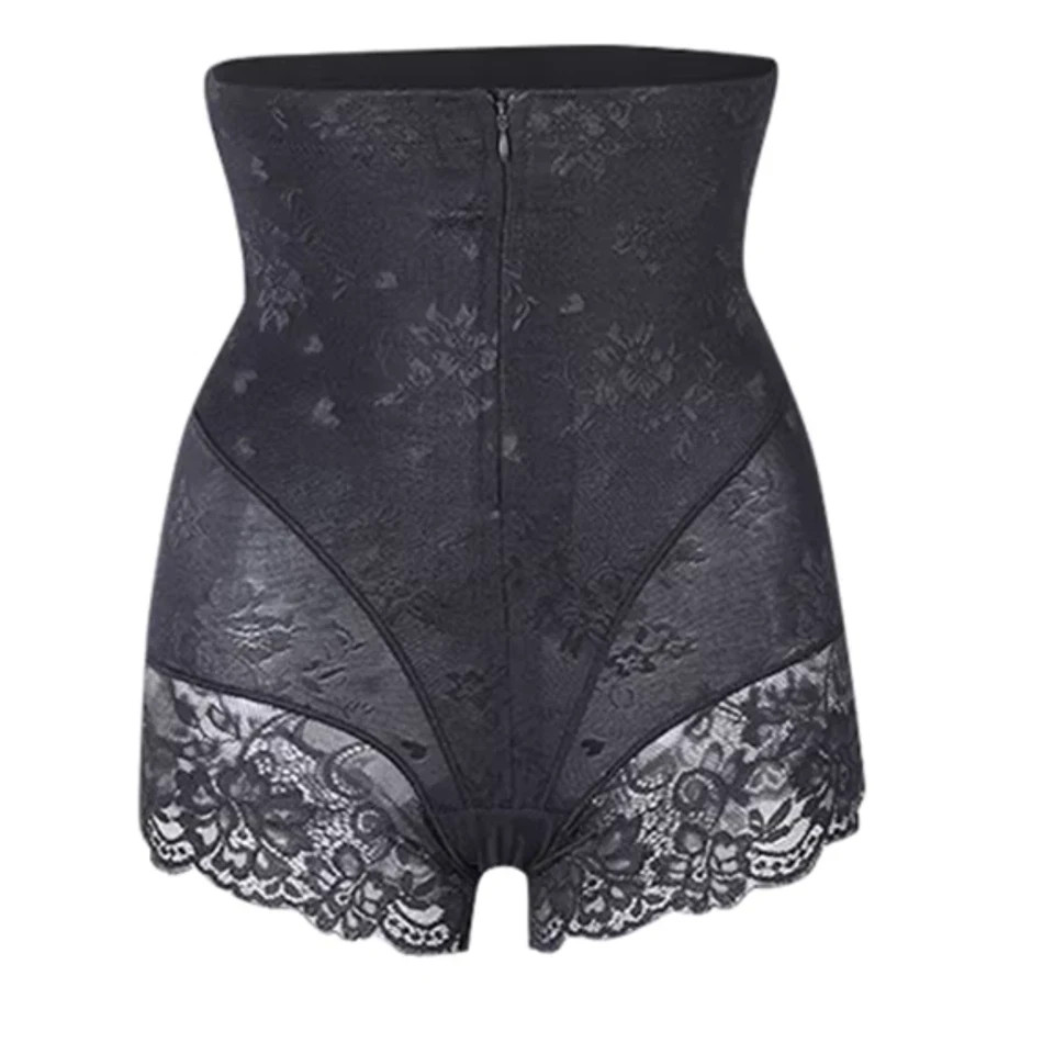 Women’s High Waisted Shaping Panties Tummy Control Lace Briefs Seamless Shapewea