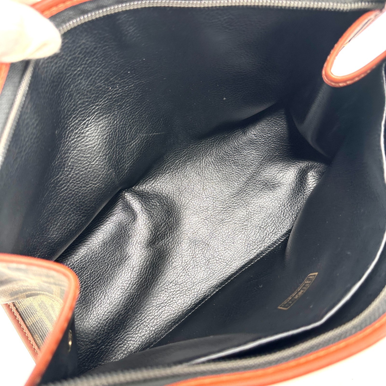 FENDI Zucca Clutch Bag Brown