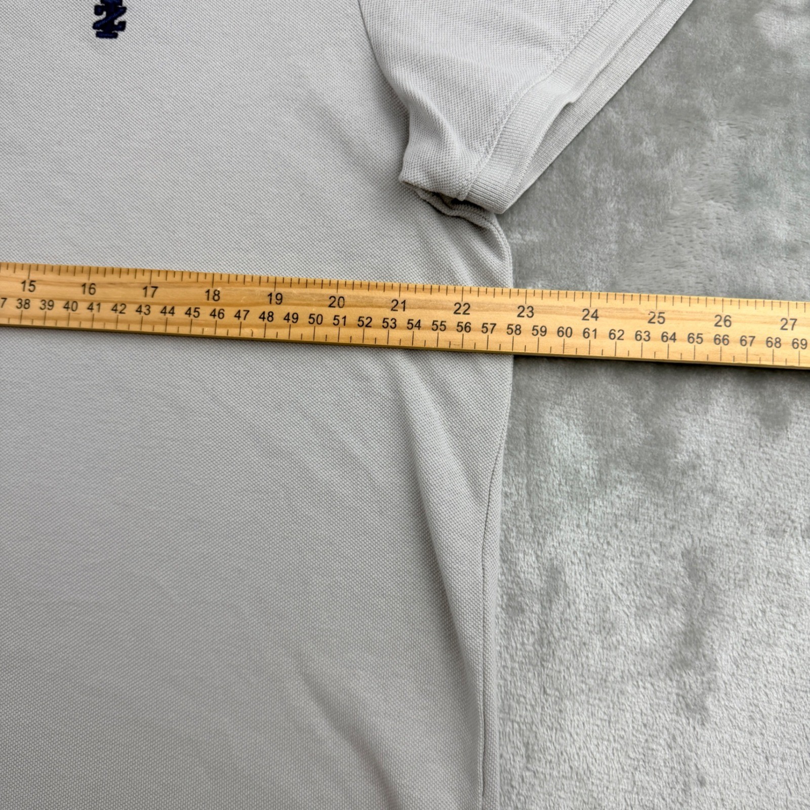 IZOD Men’s Slim Fit Polo Shirt Gray XL Short Sleeve Cotton Blend Tipped Collar