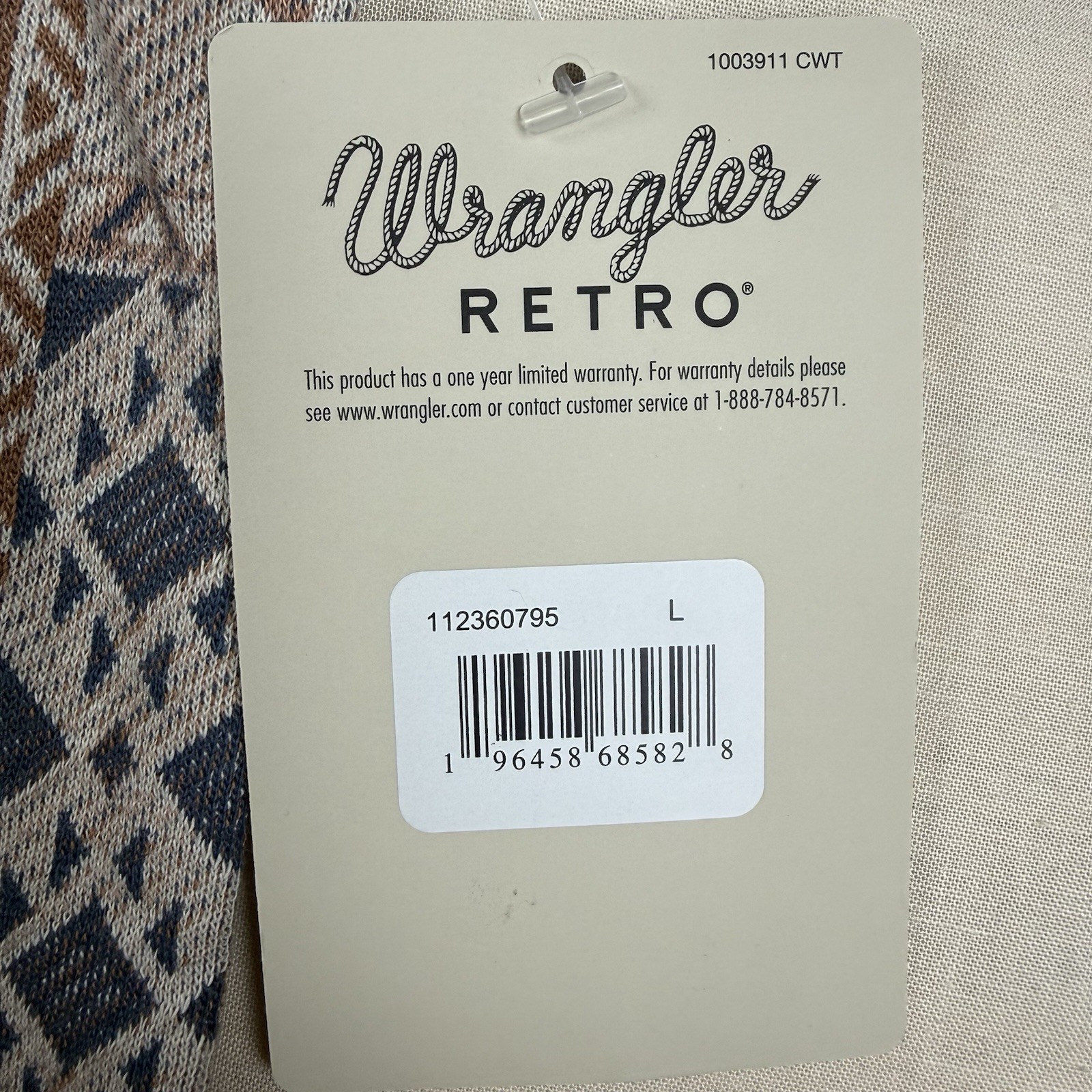 Wrangler Retro Women’s Large Patchwork Western Slim Tee Brown NWT 112360795