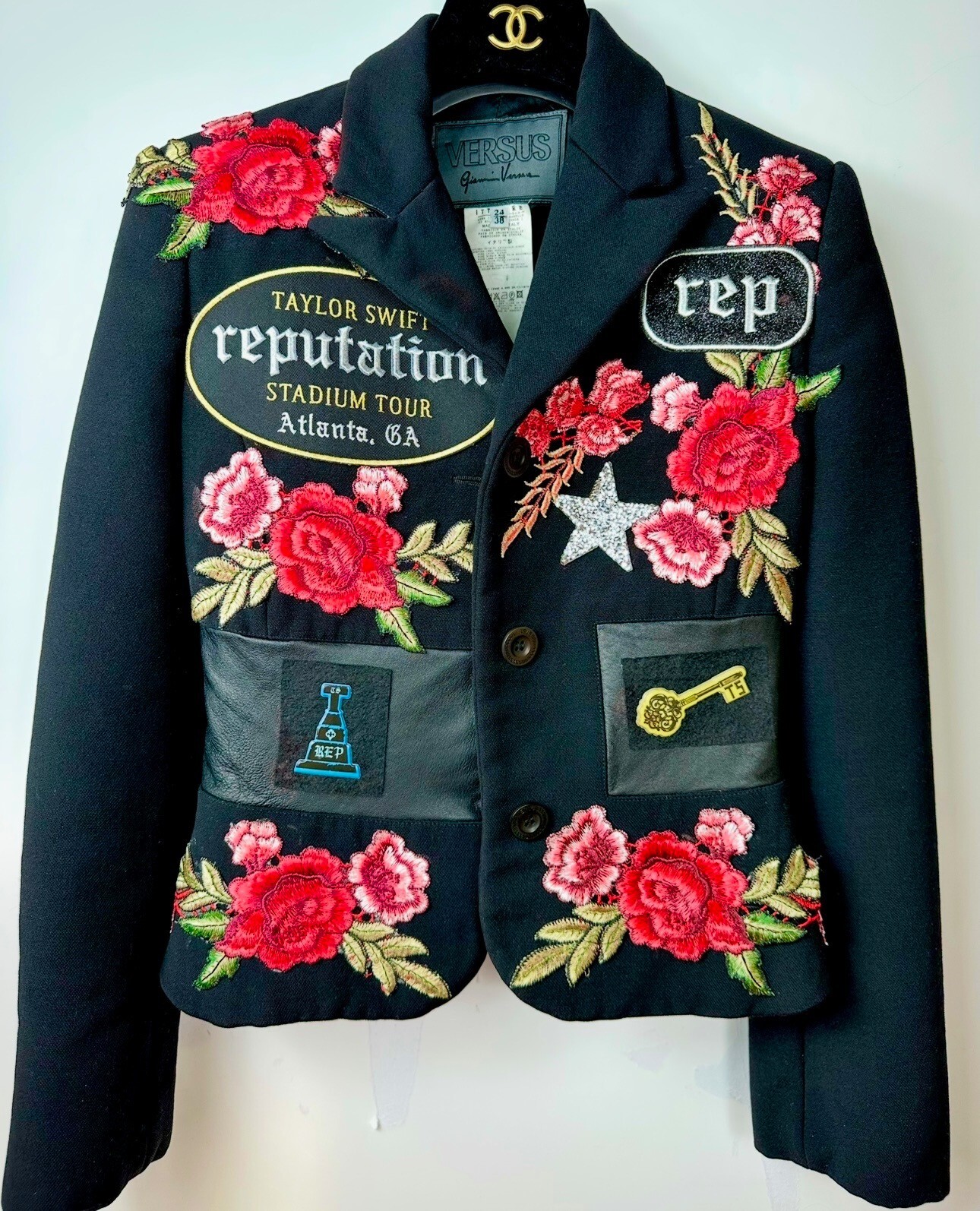 Versace Taylor Reputation Era Concert Costume Patch Jacket 36 38 0 2 Girl XS S M