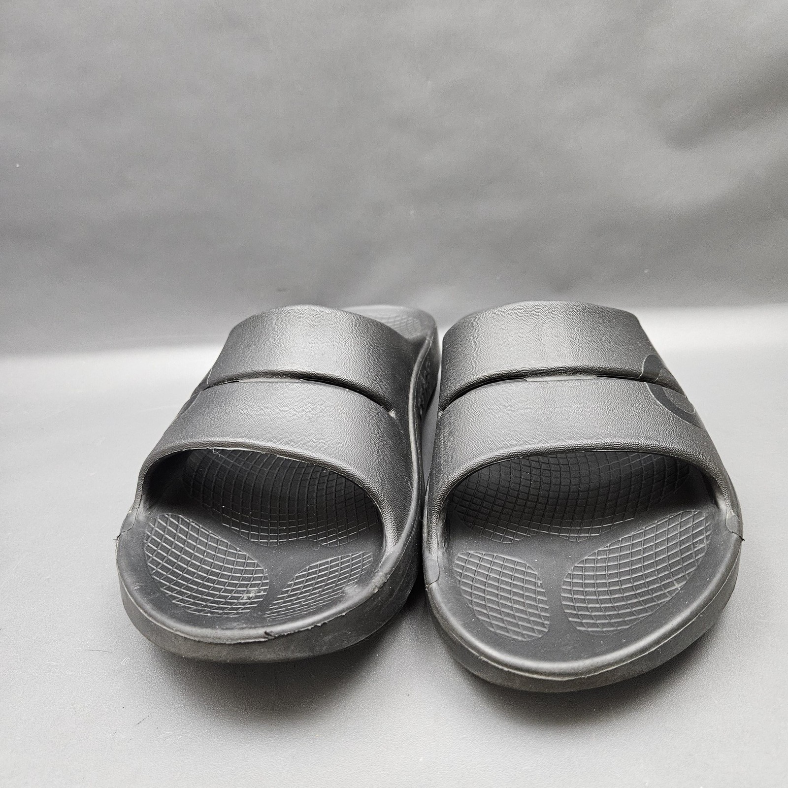 OOFOS Ooahh Sport Slide Sandals Mens Size 11 Black Recovery Comfort Shoes