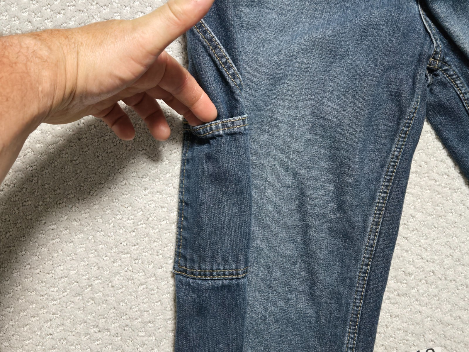 U.S. POLO ASSN. Baggy Blue Jeans ~ Men’s 34 x 32 ~ Carpenter Hammer Loop ~