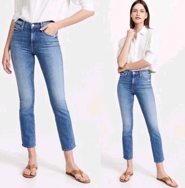 MOTHER The Mid Rise Dazzler Ankle Cut & Paste Womens Jeans SIZE 26