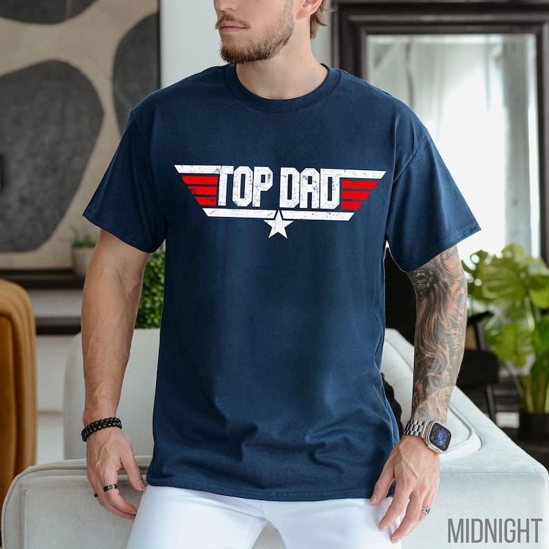 Top Dad Shirt, Comfort Colors® Top Dad TShirt, Maverick Gift, Movie Night Tee