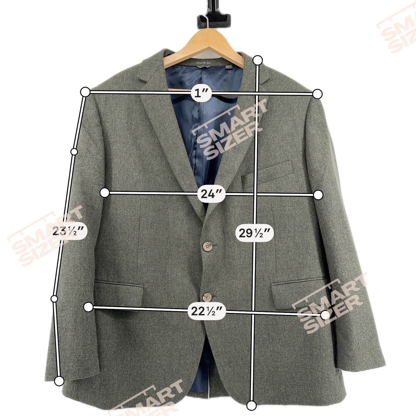 Indochino 2 Piece Suit Custom Size 48R Green Wool Formal Career 2Pc Pants 38×26