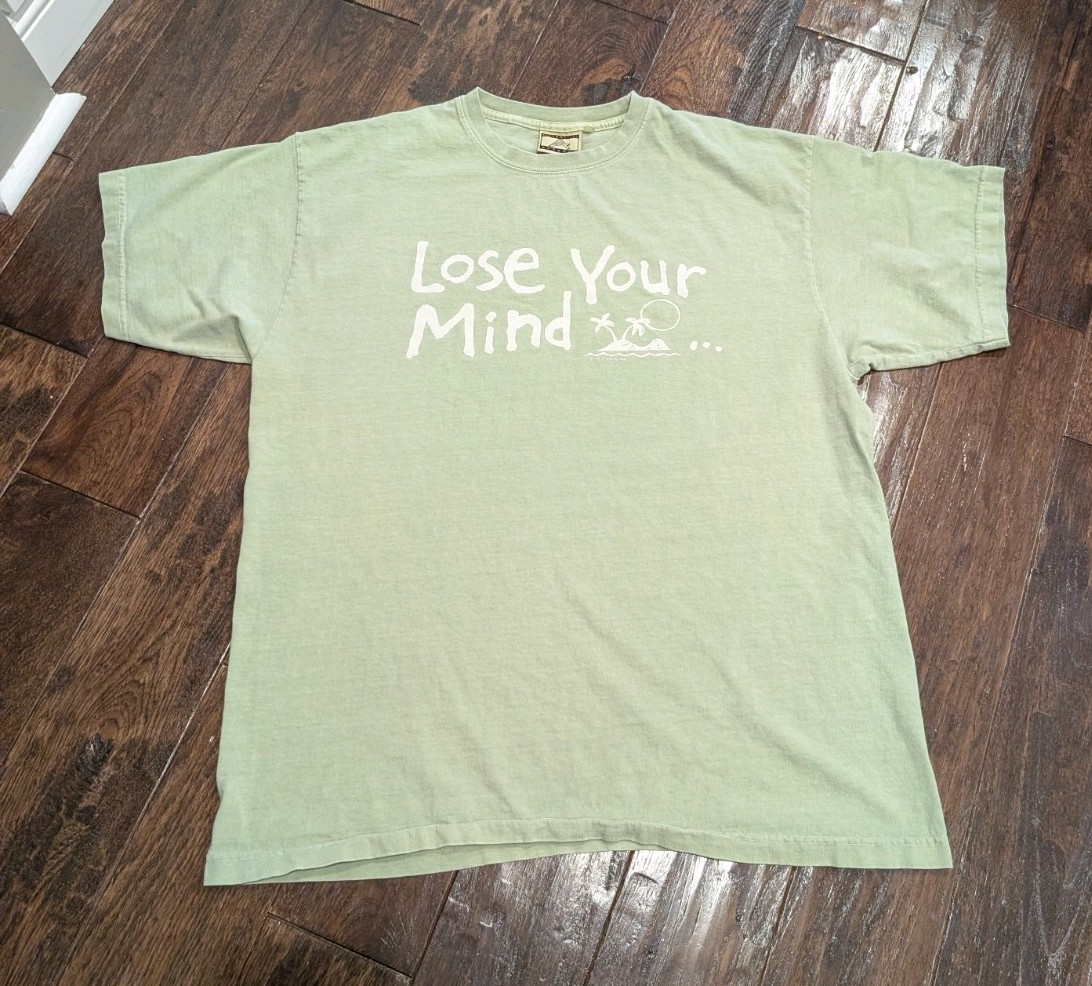 Vintage 1999 Lose Your Mind Find Your Soul Antigua West Indies T-shirt Size XL