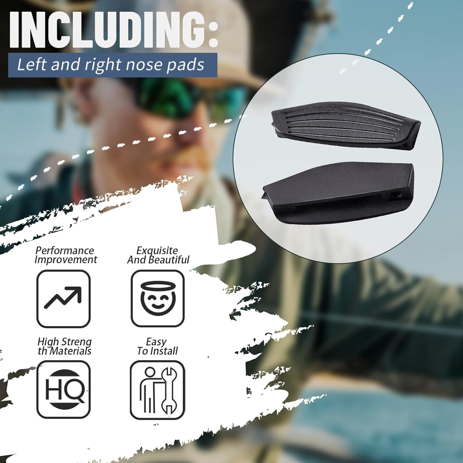 RZP2926AA Soft Rubber Replacement Nose Pads For Costa Del Mar Paunch / Paunch XL