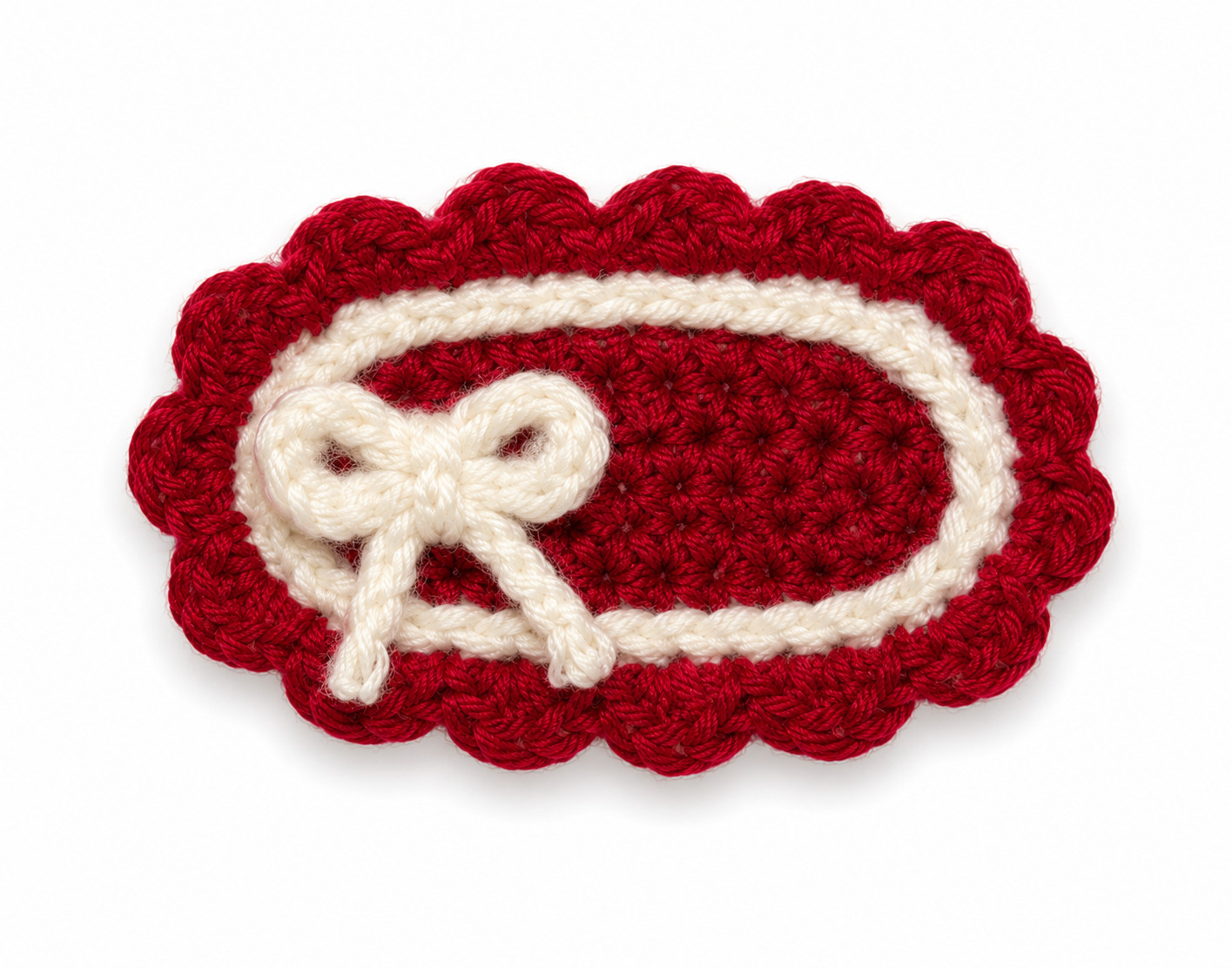Coquette Crochet Hair Clip Handmade Ribbon Cherry Lace Snap Barrette Y2K Cute
