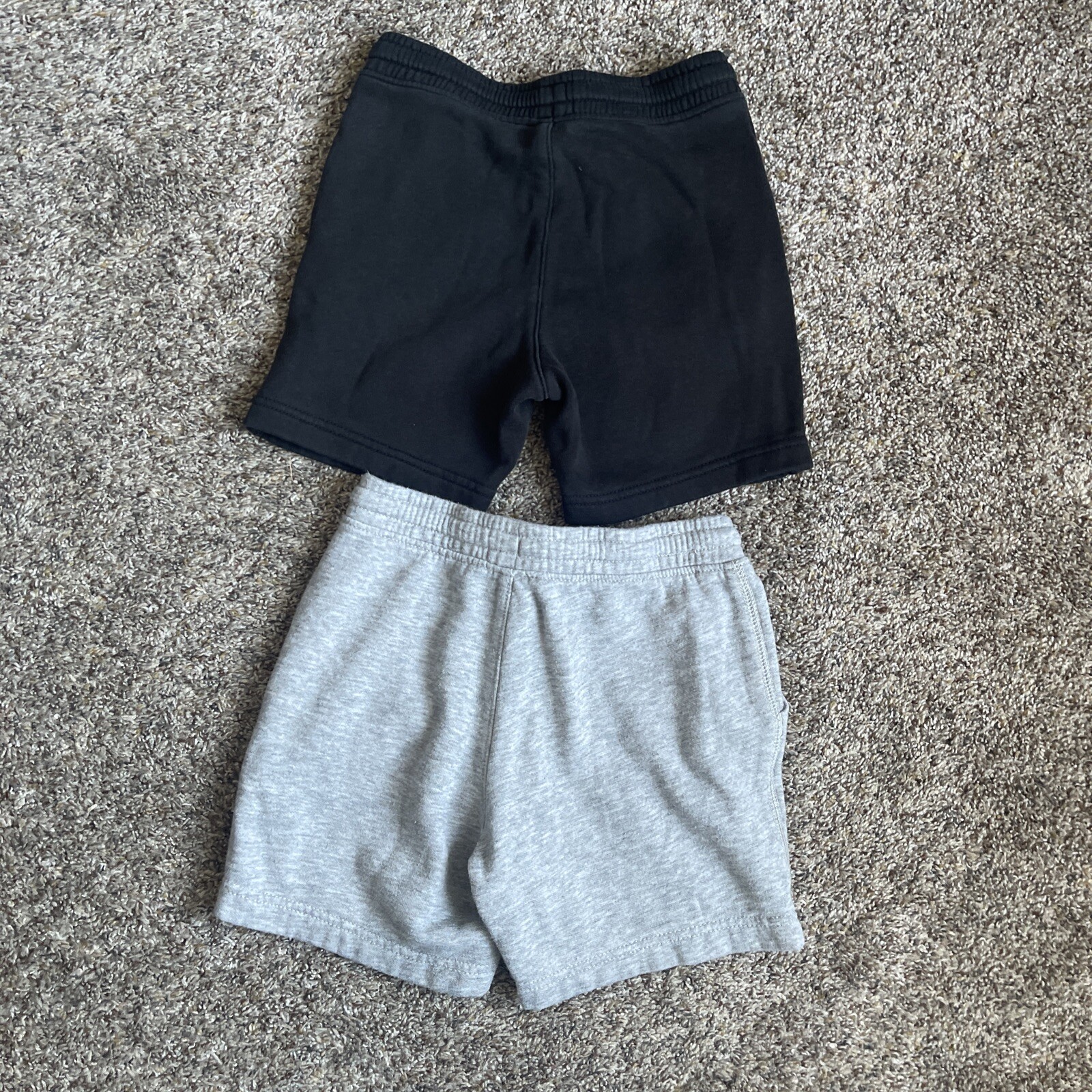 Bundle Old Navy Boys Shorts Size XS 5 Gray & Black Knit Drawstring Waist