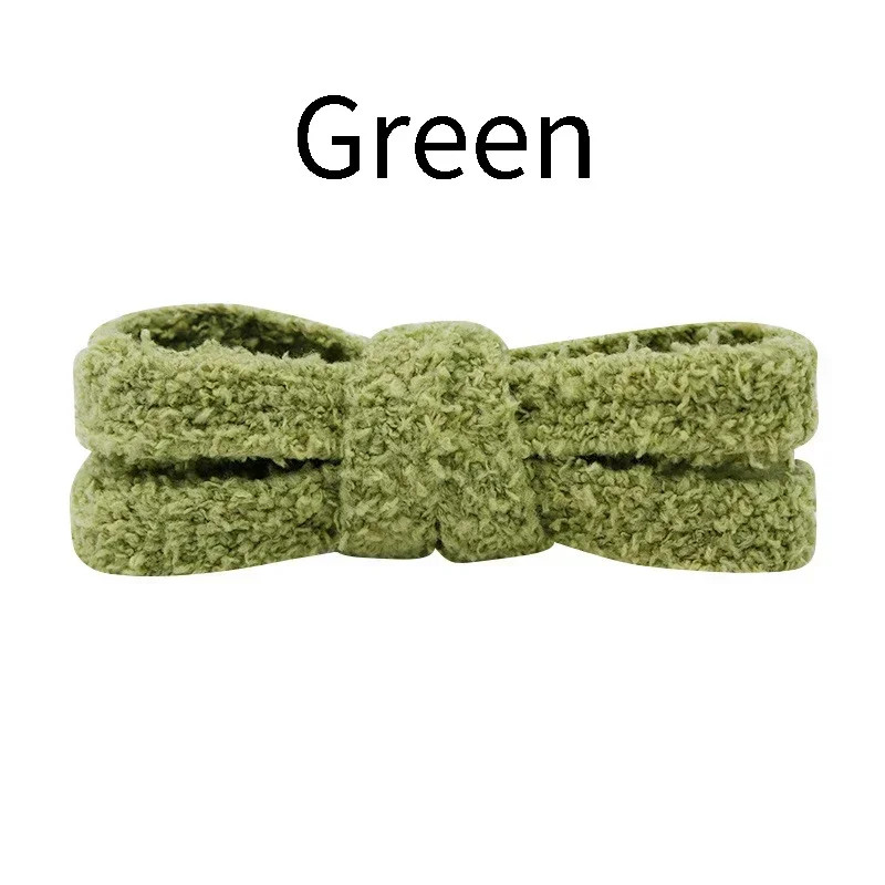 1 Pair Plush Rope Flat Shoelace 1.5CM Width Fluffy Shoelaces for Casual Sneakers