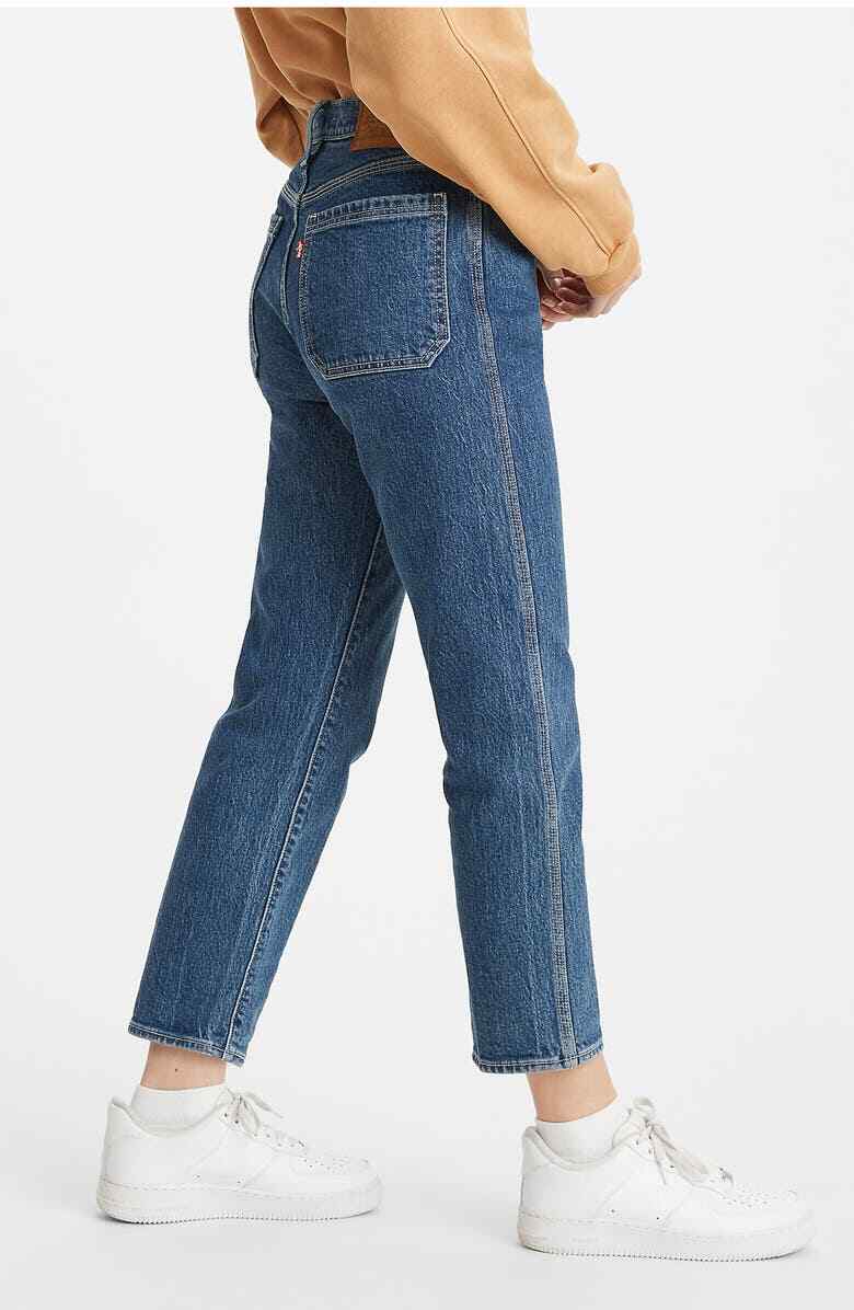 Levi’s Wedgie High Waist Straight Utility Crop Jeans Middle Sister Women 26×26