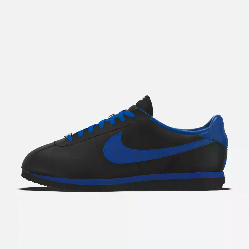 Nike Cortez Custom Black & Blue – Limited Edition, Leather, All Season, Special
