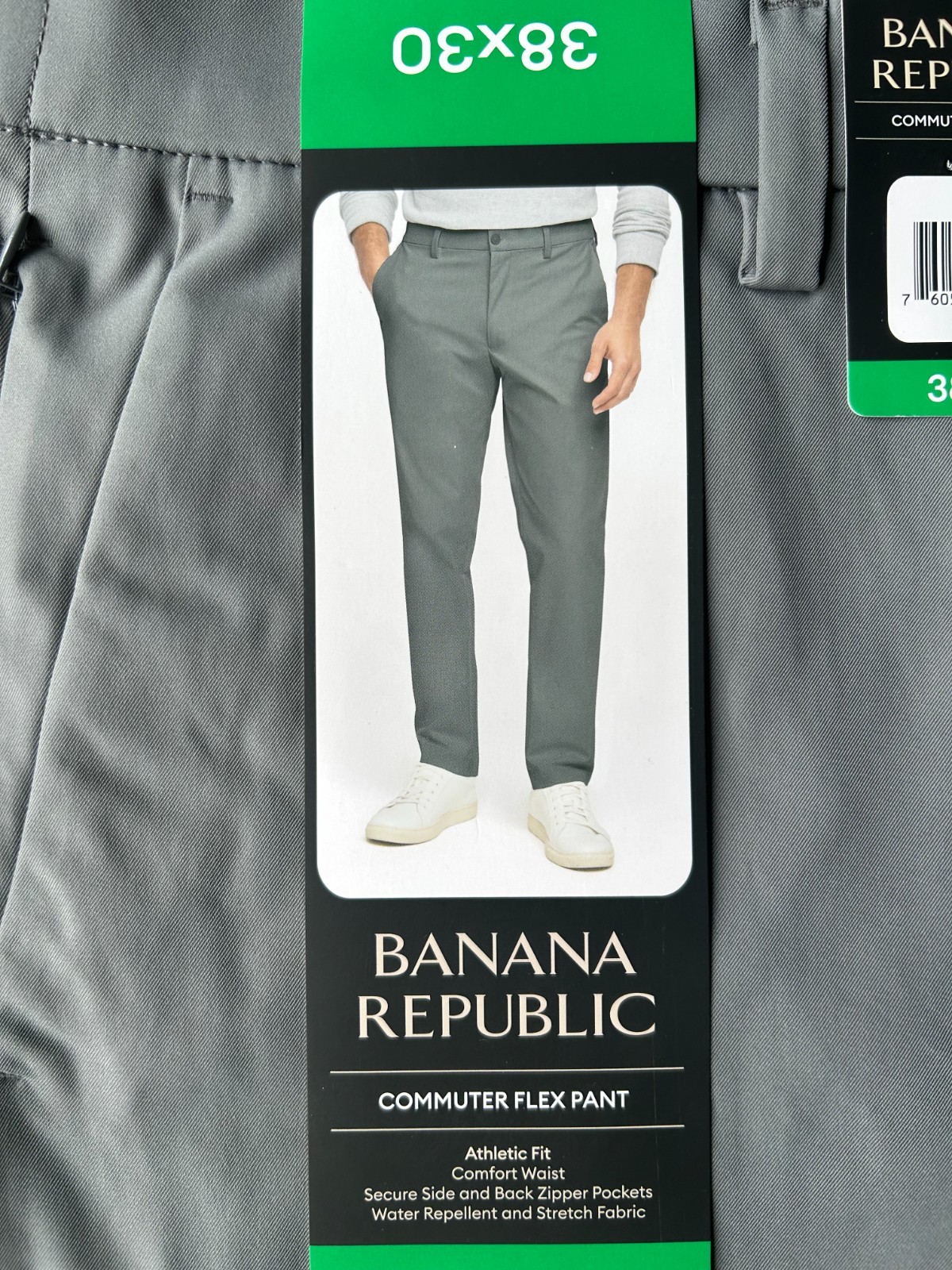 Banana Republic Men’s Commuter Flex Pant Gray Size 38×30