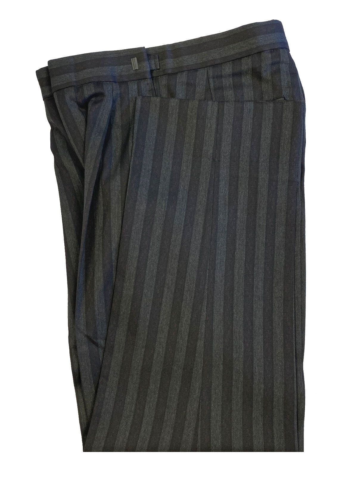 Men’s Dark Grey & Black Hickory Striped Pants Short Rise 27-29″ Waist