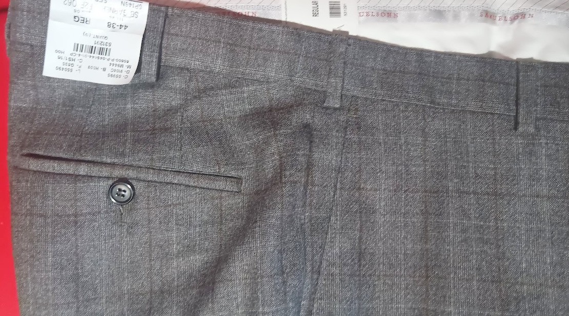 Samuelsohn Suit 44R Current Gray Plaid NWT Dual Vents