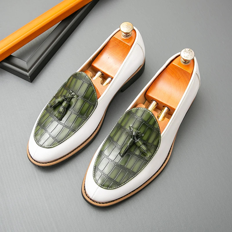Men Dress Shoes Leather Loafer Big Size Footwear Business Oxford Wedding Party