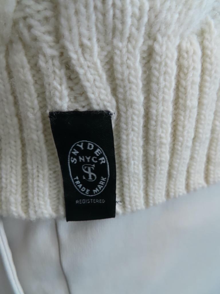 Todd Snyder Cream Merino Wool Cable Knit Crew Neck Pullover Sweater Size M