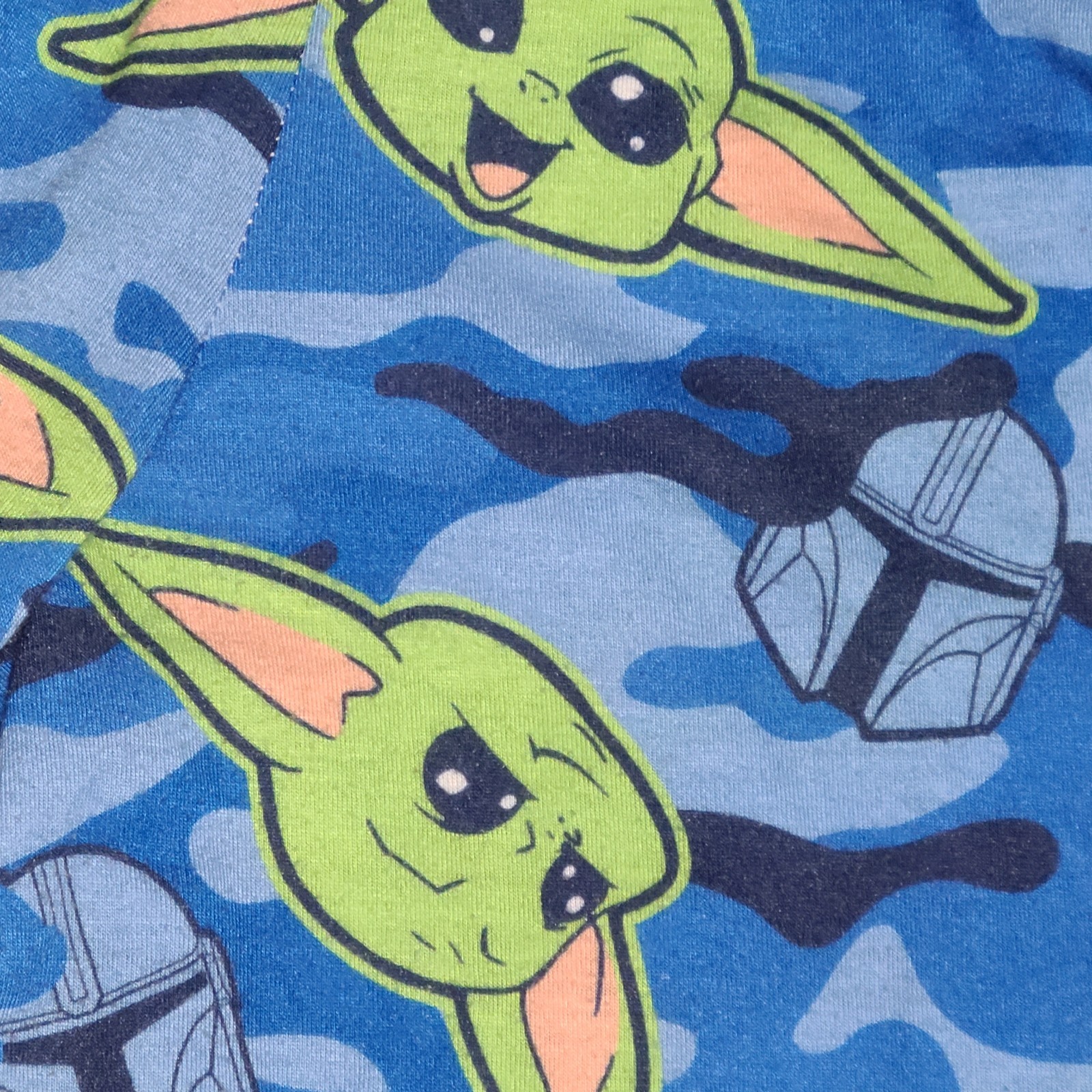 Star Wars | The Mandalorian | Boys’ Blue Camo Baby Yoda Grogu PJ Pants | Size M