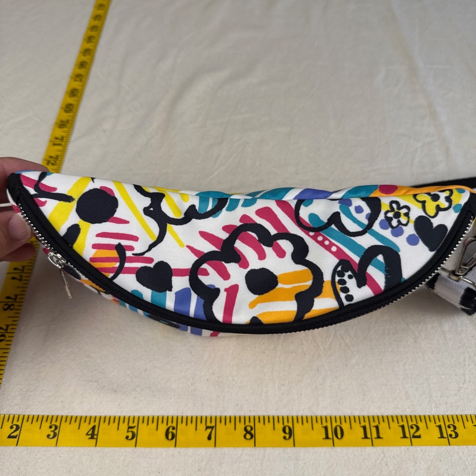 Brighton Shoulder Bag Womens Small Multicolor Pop Art Graffiti Love Heart Floral