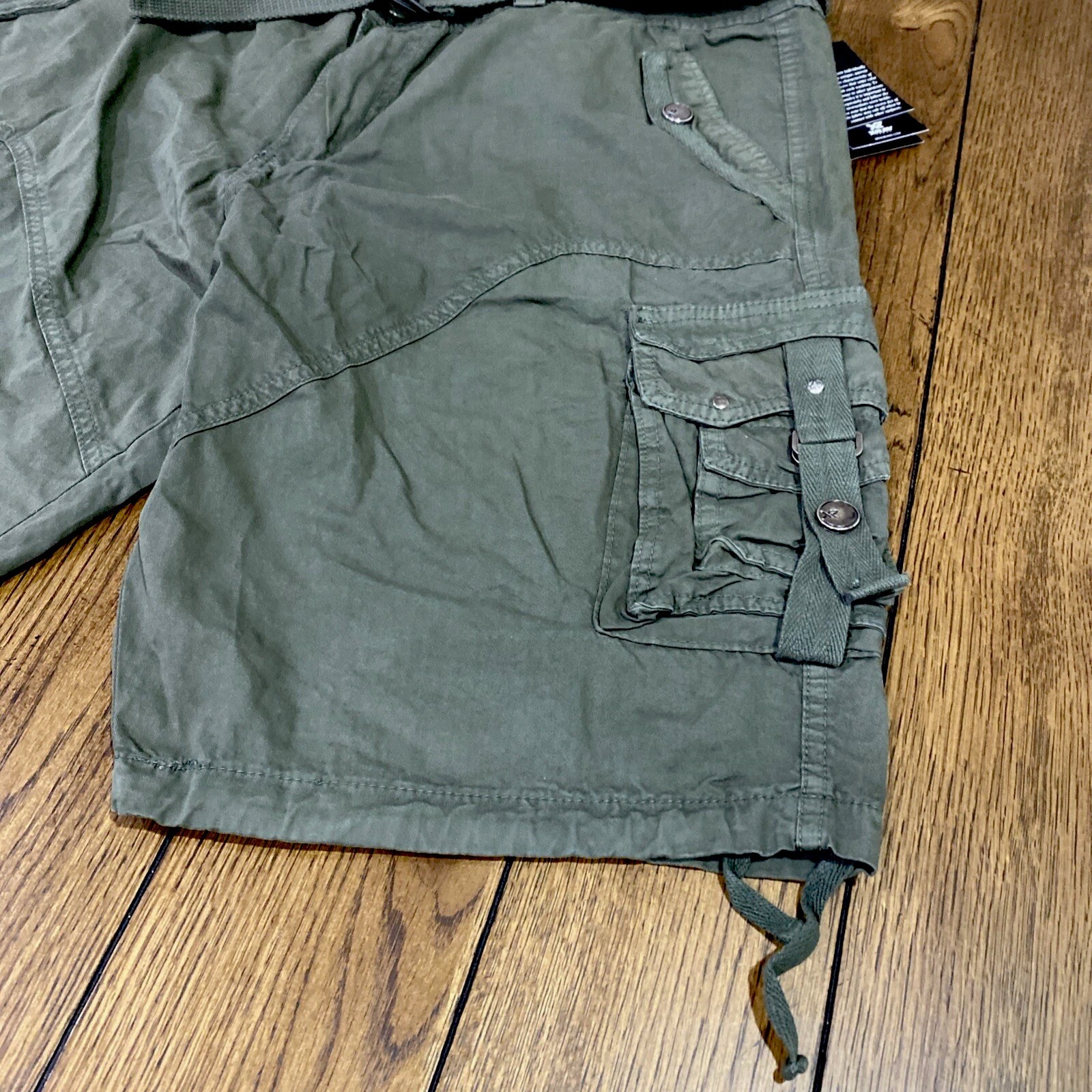 Cargo Men’s 12.5″ Inseam Knee Length Classic Fit Cotton Shorts/Sage – NEW