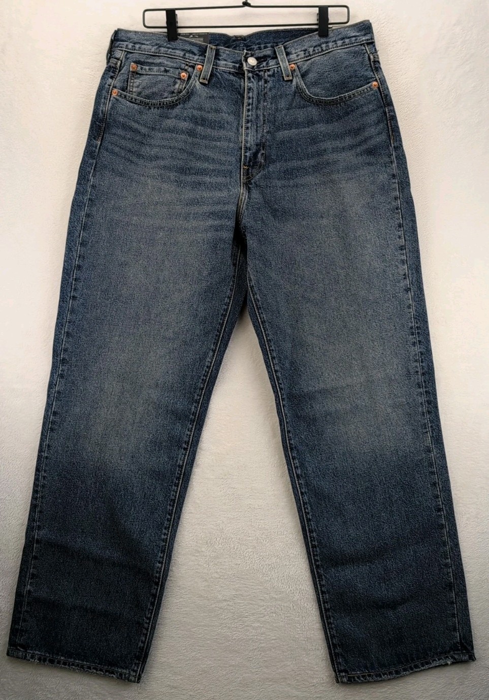 Levis Premium Lot 568 Jeans Mens 34×32 Medium Wash Loose Fit Straight Denim NWT