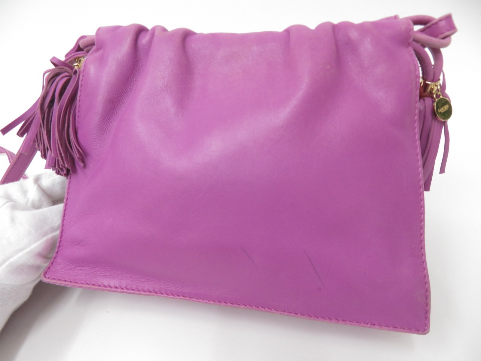 Authentic LOEWE Flamenco Lambskin Nappa Leather Shoulder Bag S#51068