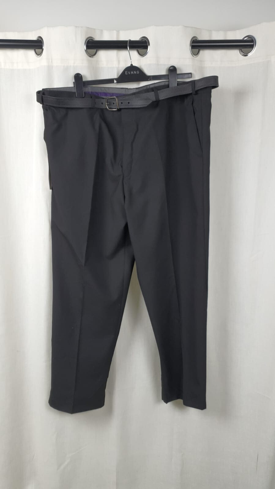 Jcb Weaves Mt-01 Black Trousers With Belt Size W44 X L29 CR052 LL 08