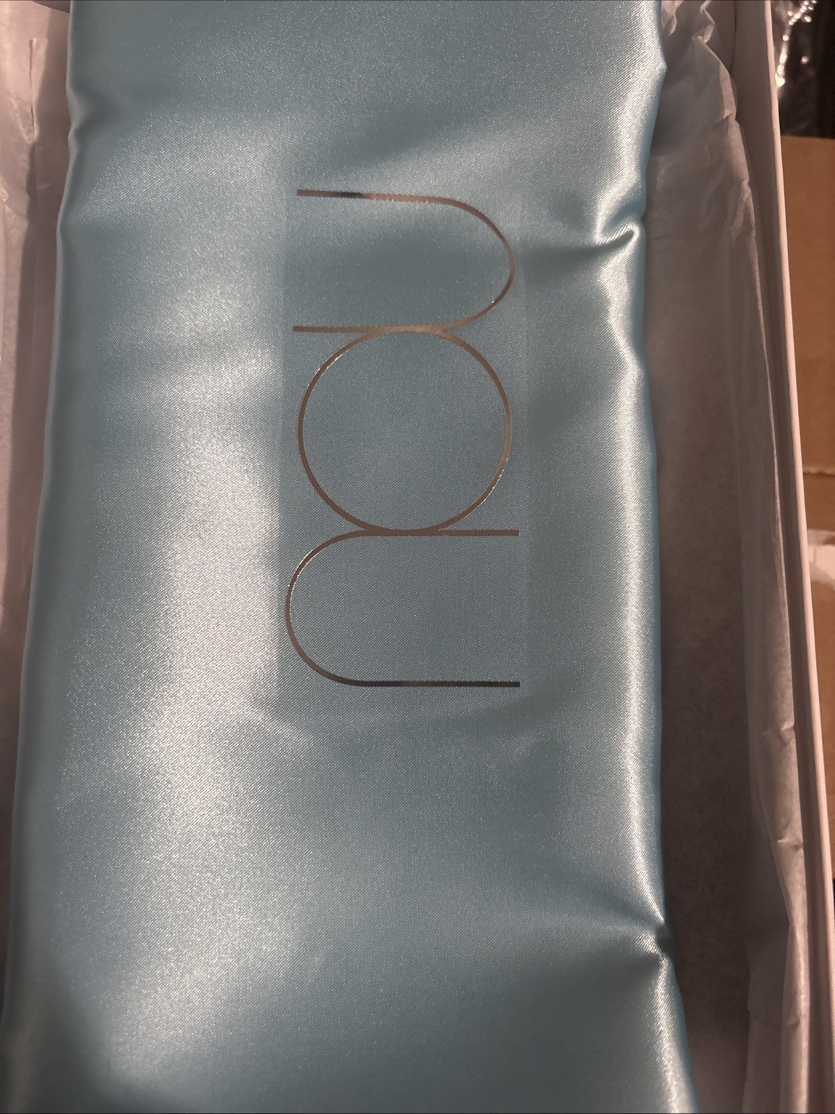 Nou The Mule Ivory Satin – Platinum Gem Size 38