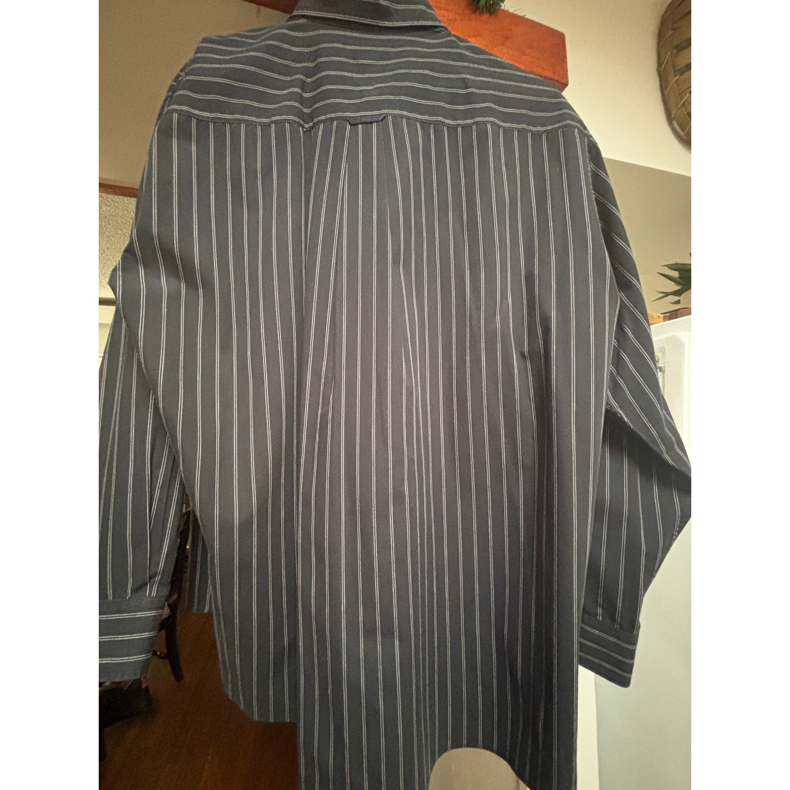 Antigua Texas Tech Mens XL Button Down Shirt Pinstripe Grey Long Sleeve NCAA